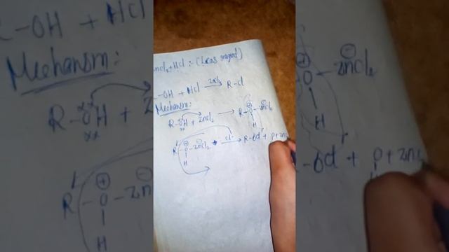Reaction with zncl2 +hcl (lucas reagent)9