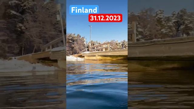 The water is sticky from the frost, winter swimming in Finland. Oh, how good!