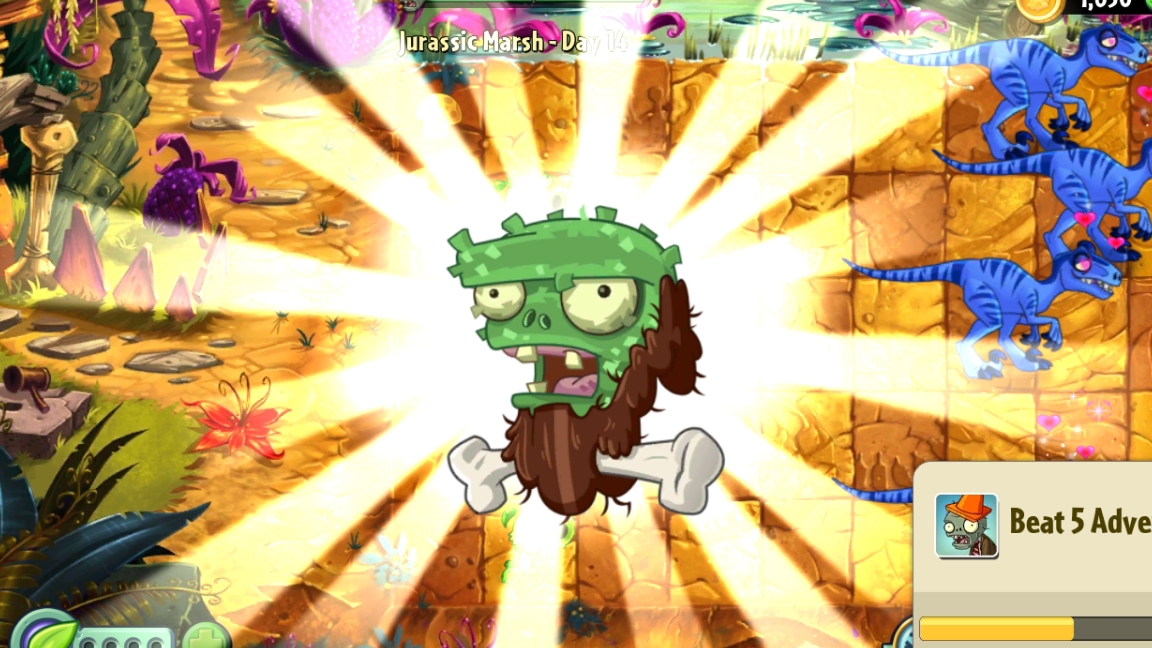 День 14 Юрское Болото (Jurassic Marsh) Plants vs. Zombies 2