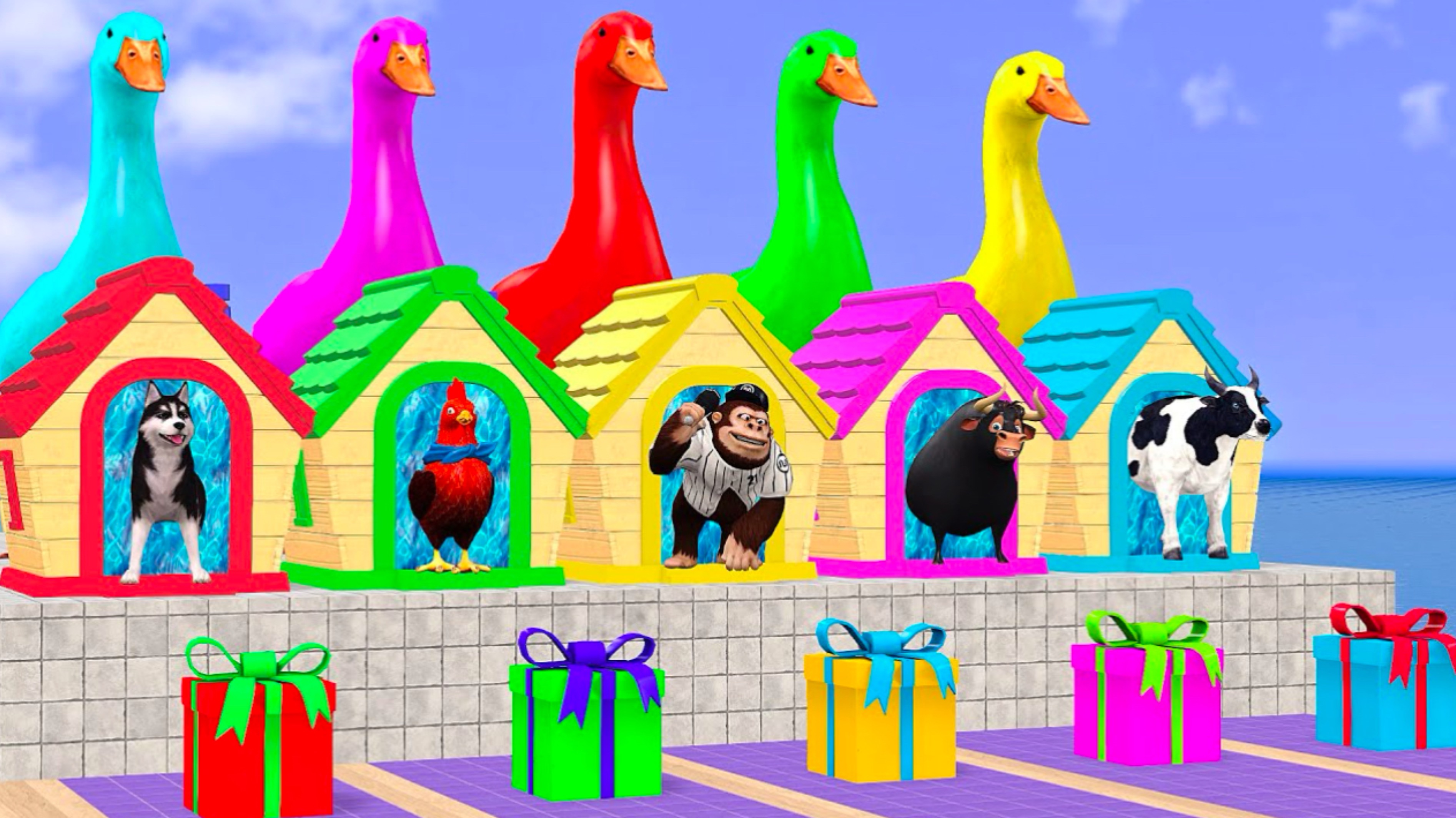 ЖИВОТНЫЕ|Яркие ЦВЕТА |
Животные для детей ¦ Учим Домашних Животных ¦ 3Д Анимация ¦ Учим Цвета