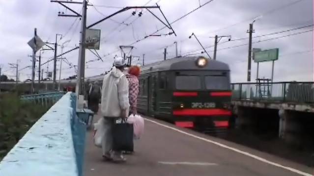 Новопетровское, электропоезд. 2007 г.