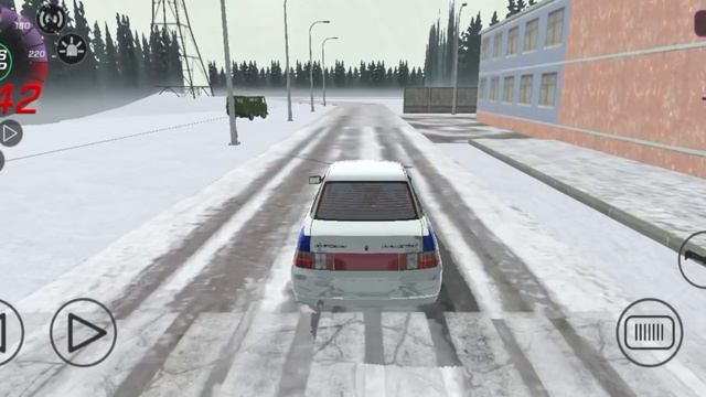 Погоня за буханкой по заснеженному городу в ВАЗ краш тест симулятор 2.