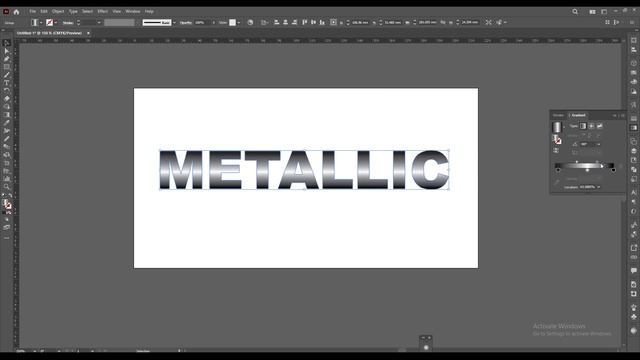 How to create metallic effect in Adobe Illustrator
