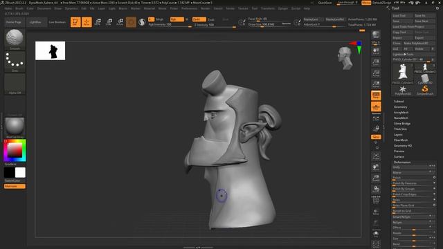 002 - Давайте вместе изучим Zbrush и создадим Хеллбоя