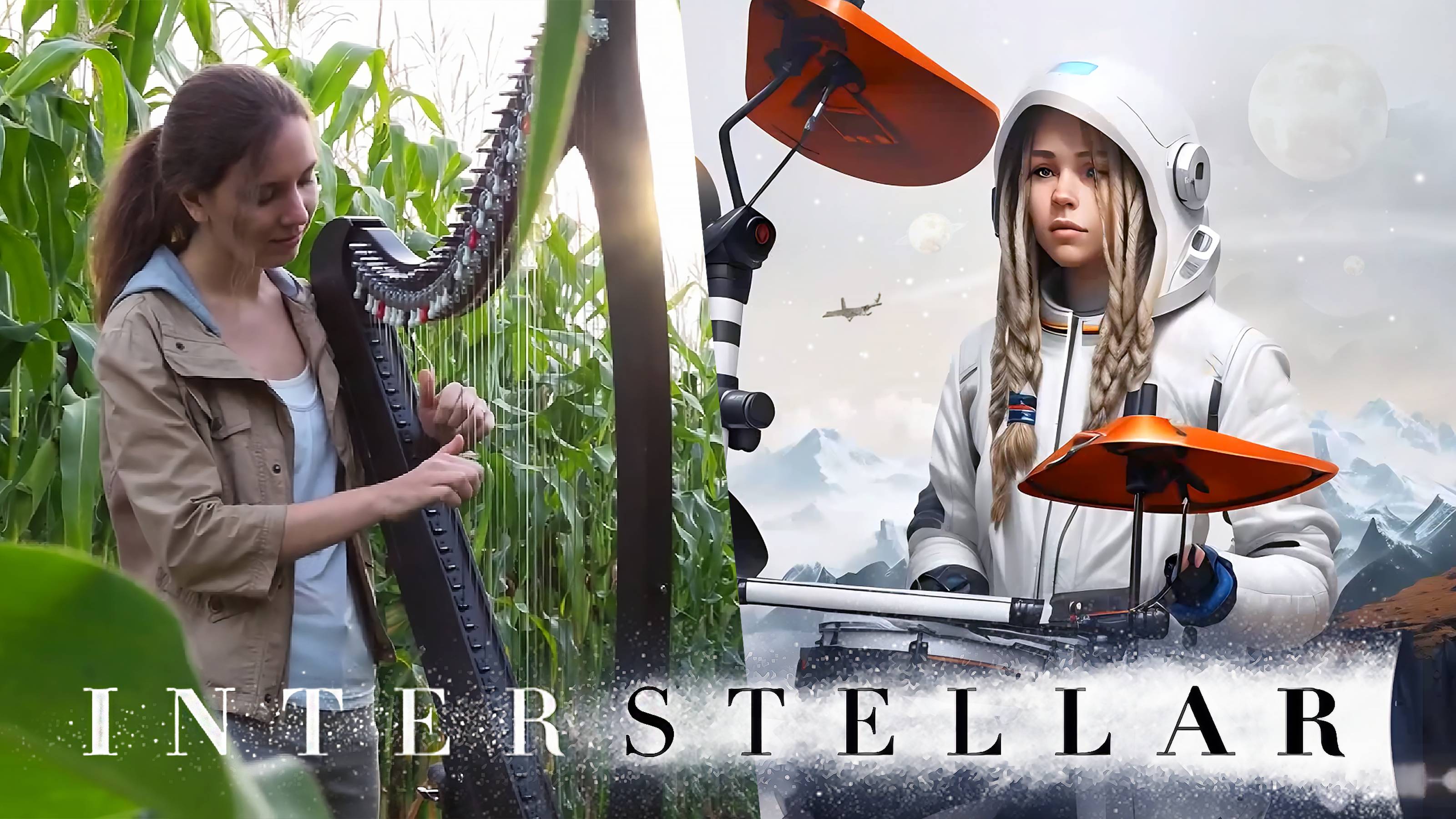 INTERSTELLAR theme soundtrack Drum & Harp Cover (Hans Zimmer) !!! 2025