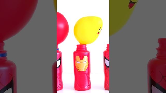 Oddly Satisfying Video   Making 5 Superhero Balloons Bottle Beads Balls Kinetic Sand Drop ASMR 01