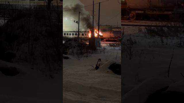 🔥В Дмитрове произошел пожар в кабине электропоезда🔥