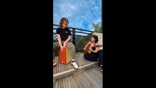 Drummer girl x guitar girl
