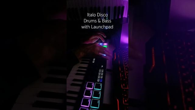 Italo Disco. Drums & bass with launchpad. #music #retrowave #italodisco #fypシ゚viral