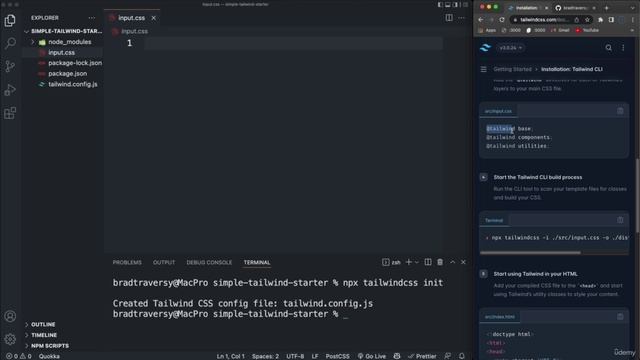 001 Create An Environment With Tailwind CLI