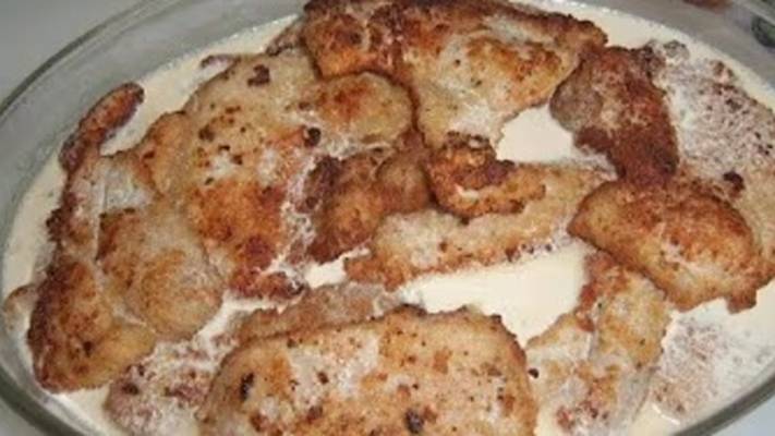 Мясной шнитцель и кабачковый салат Schnitzel mit Zucchinisalat. Маринкины творин