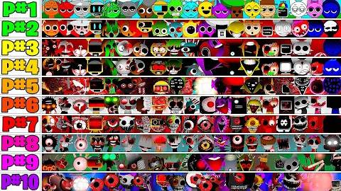 ВСЕ ФАЗЫ 1-10 Вместе в INCREDIBOX SPRUNKI - Все в одном Персонажи и Анимации