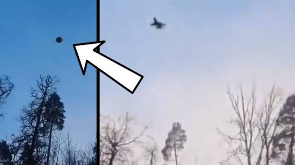 реактивный истребитель следует за НЛО! Десятки НЛО замечены в Нью-Йорке