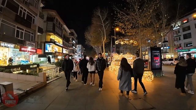 Ночная прогулка по Стамбулу ｜ Рождественские и новогодние украшения улицы Багдат 2025 года