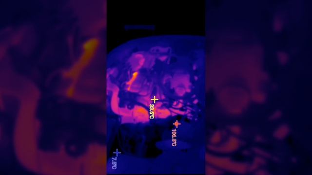 Взгляд на нагрев двигателя через тепловизор