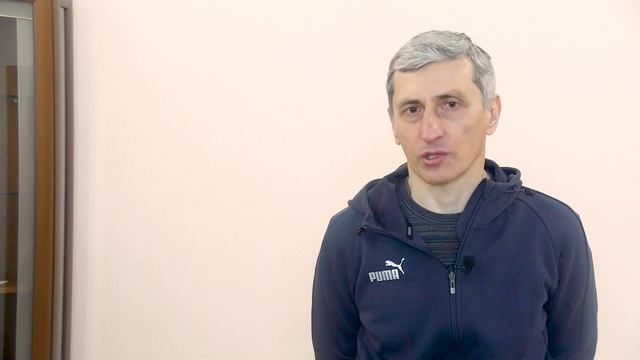 Главный тренер ФК "Калуга" Дмитрий Хомуха подводить итоги первого сбора в феврале 2023 года