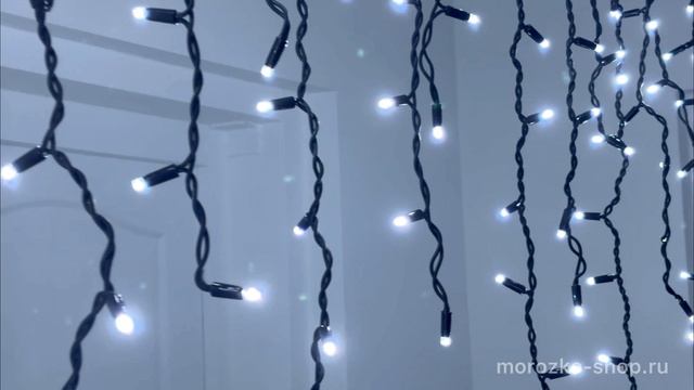 Светодиодная гирлянда Бахрома Profi Rubber 5*0.9 м, 323 холодных белых LED ламп, 4080195