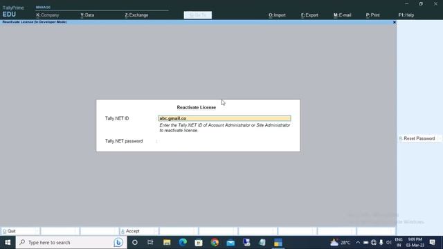 TallyPrime in Education Mode How to reactivate Tally Licence  & Education Mode Problem short Out #3