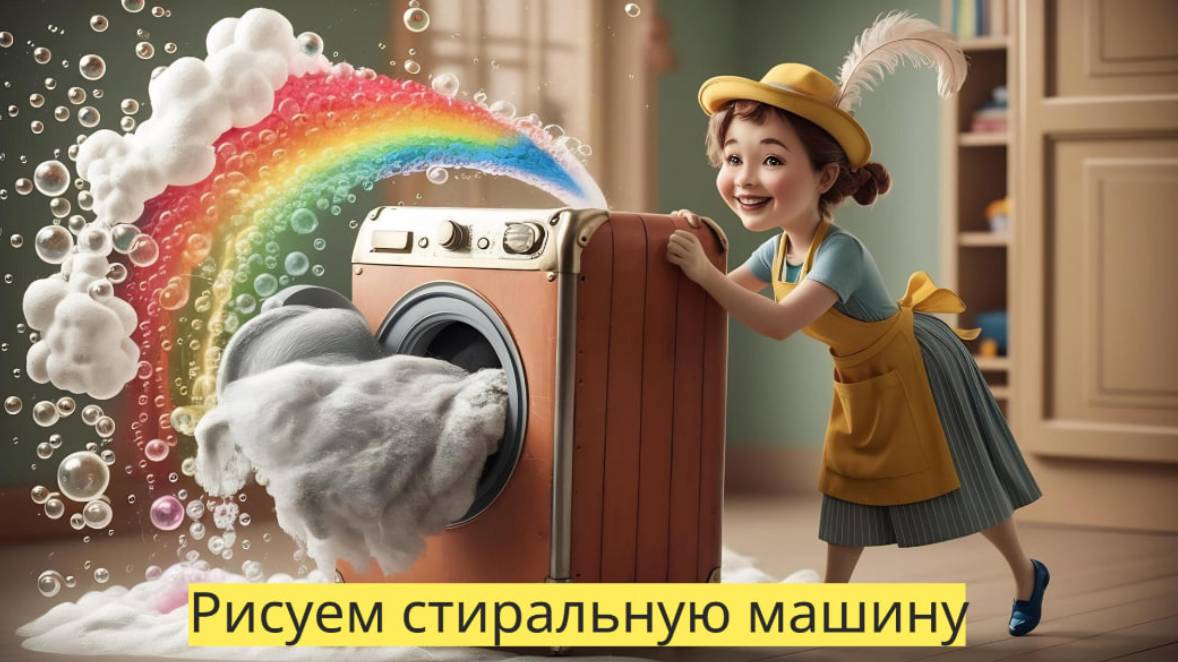 Маленькие художники: Рисуем стиральную машину - Детский образовательный мультфильм