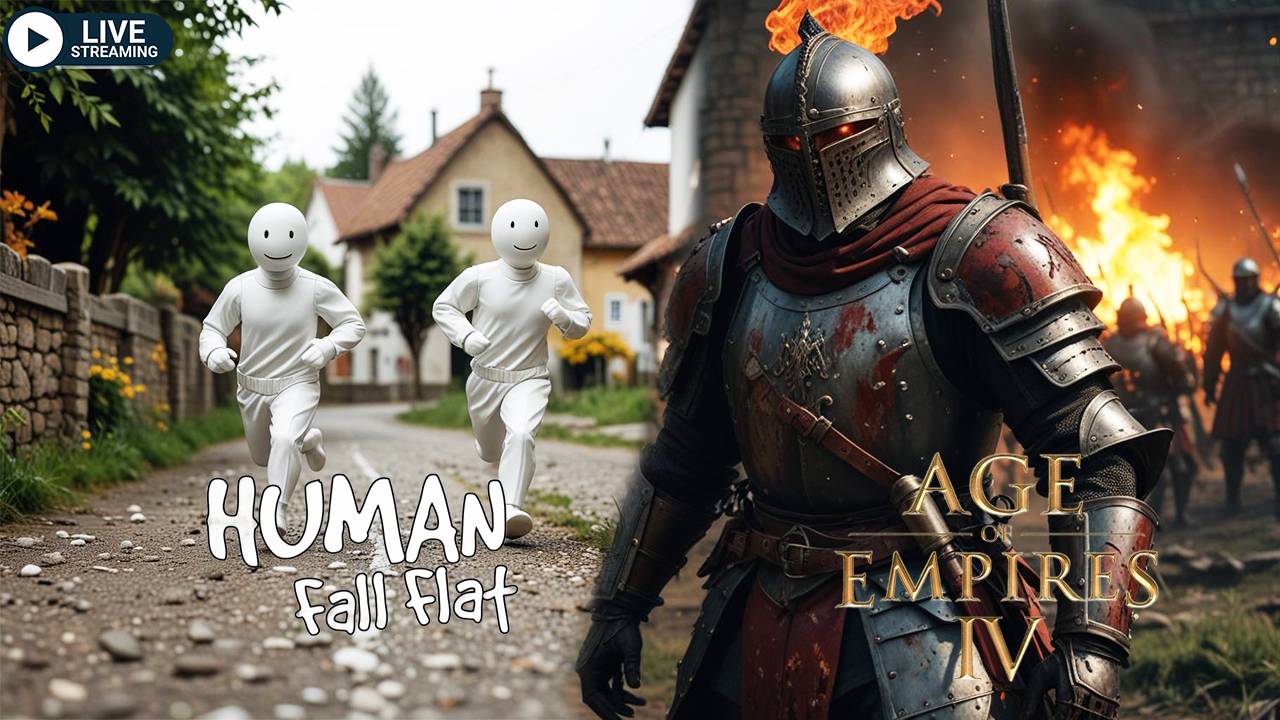 ВЕСЕЛЬЕ В HUMAN FALL FLAT/КООПЕРАТИВ AGE OF EMPIRES 4