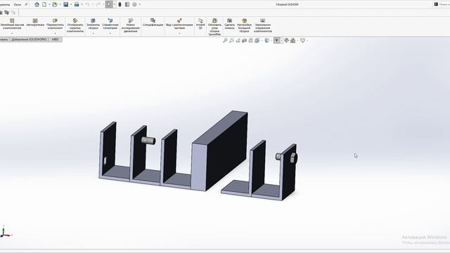 SOLIDWORKS зеркальное отображение сборки