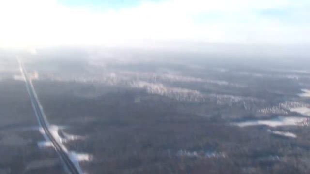Взлет самолета ТУ  204 во Внуково