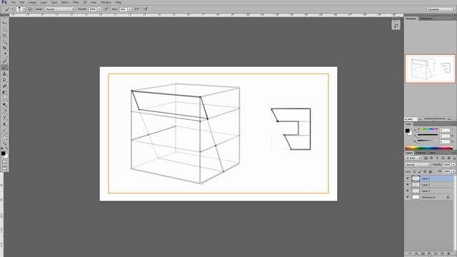 Рисование в Adobe Photoshop. Урок 01. Линейная перспектива. Часть 05