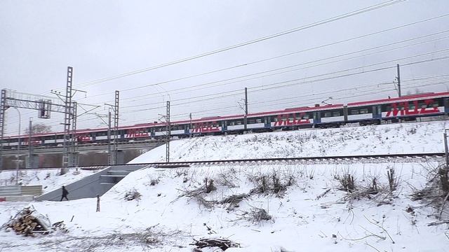 Электропоезд ЭГЭ2Тв-017 "Иволга 3.0" (аренда ЦППК) приг. поезд №7373/7374 Зеленоград - Ипподром.