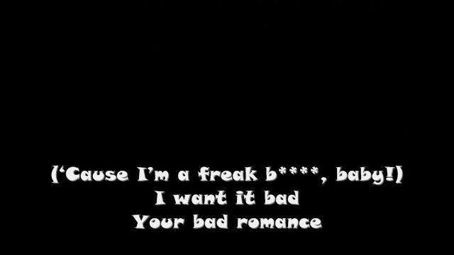 Lady Gaga Bad Romance w/lyrics