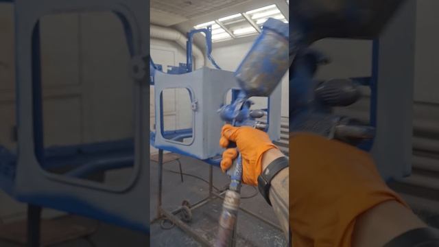Покраска кабины Т40 за 30 секунд