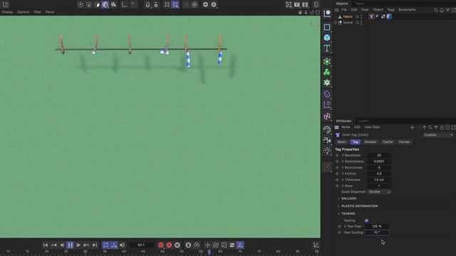 #C4DQuickTip 38_ How to activate and guide tearing in cloth simulation in Cinema 4D