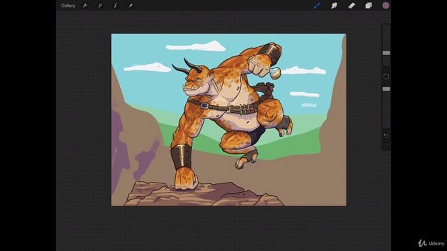 The Digital Painting. Lesson 09. Cell Shading Style. Part 53 - Background