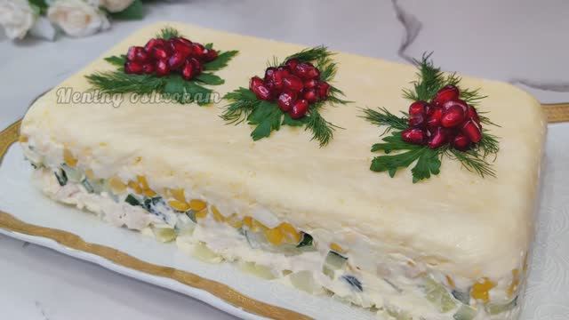 Салат за 5 минут. Этот салат вкуснее чем ОЛИВЬЕ. Салат - конкурент Салату Оливье на праздничном стол