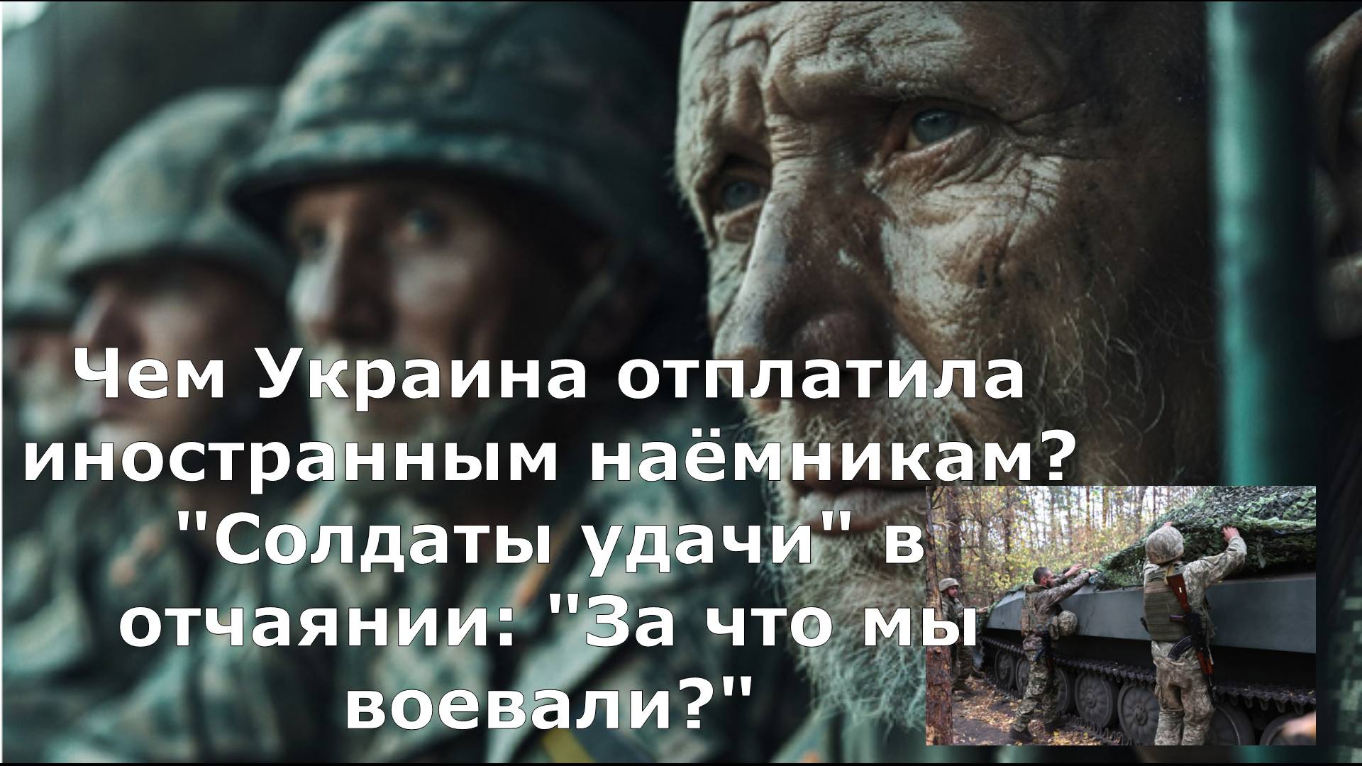 Чем Украина отплатила иностранным наёмникам? "Солдаты удачи" в отчаянии: "За что мы воевали?"