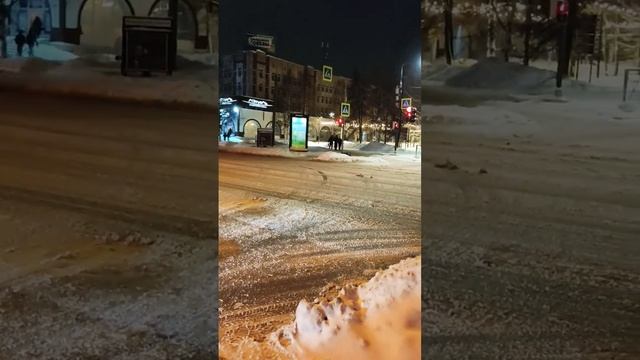 Архангельск  Зимний вечерний город  На Северной Двине #зима #shorts #город