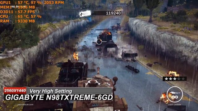 JUST CAUSE 3 : Very high @2560 benchmark -GIGABYTE N98TXTREME-6GD [Recommend VGA]