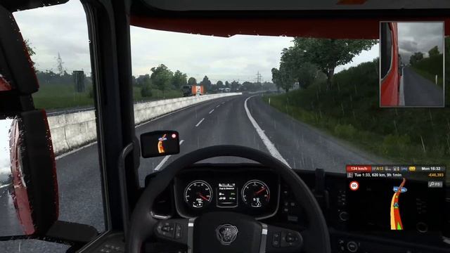 Transporting volvo EW240E Excavator from sweden to netherlands - long distance 1229 km ets 2