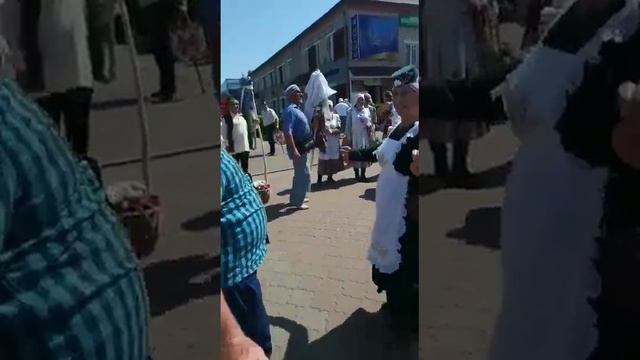 Обрядовое действие "Сбора полотенец на Сабантуй".