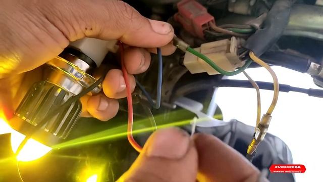 pasang lampu led  H4 yamaha mio super terang