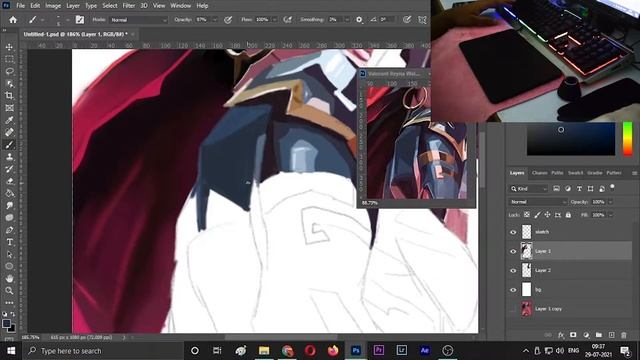 REYNA Valorant || Digital art || Photoshop painting