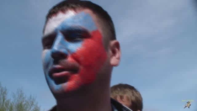 День России. Бодиарт на площади и  концерт в ДК. Оха 2015.