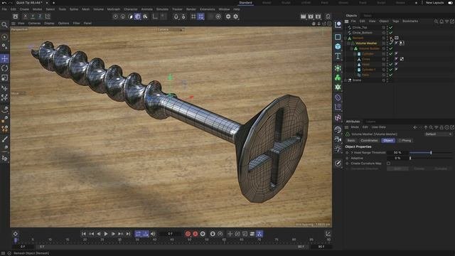 #C4DQuickTip 46_ How to speed up remeshing on volume meshes in Cinema 4D