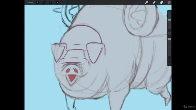 The Digital Painting. Lesson 11. Cutout Style. Part 67 - Adding Simple Line Art