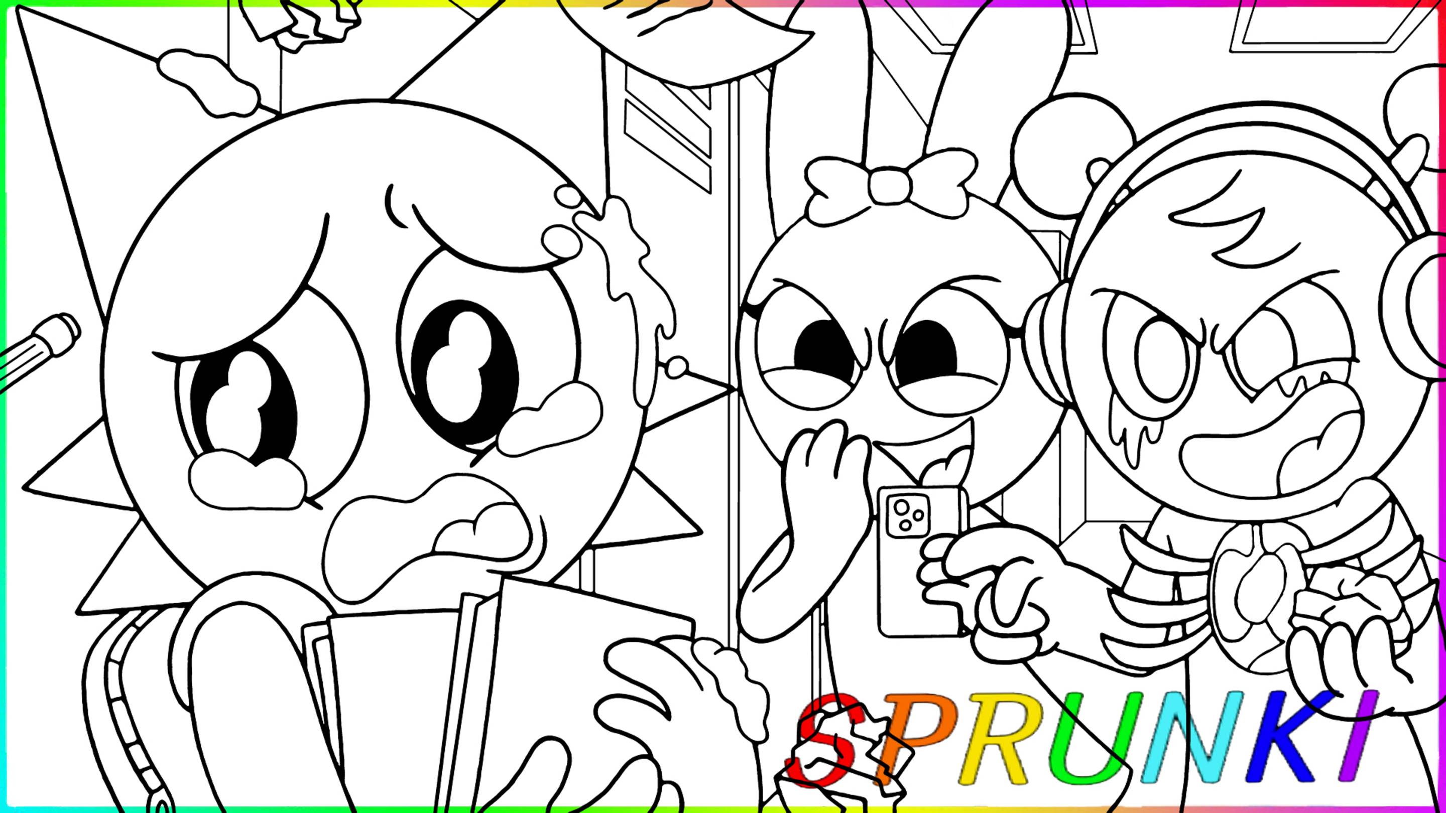 SPRUNKI COLORING PAGES