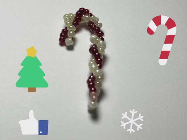Сахарная Трость Из Бисера Для Начинающих!!!🍭🎄 С Новым Годом!!!🎉