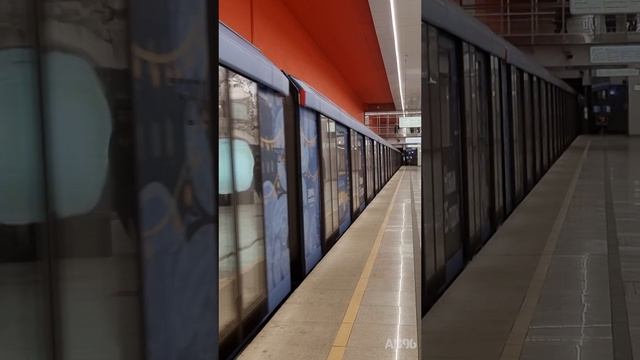 Новогодний поезд "Москва 2020" на ст. Давыдково #метро #мосметро #metro #НовыйГод #newyear #поезд