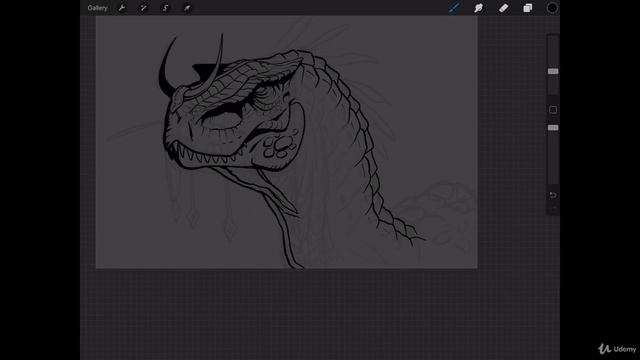 The Digital Painting. Lesson 10. Inking Style. Part 59 - Inking Layer
