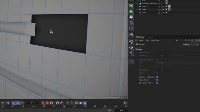 #C4DQuickTip 33_ How to create geometry patches using the Bridge tool in Cinema 4D