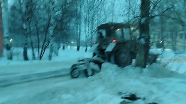 очистка дорог от снега 26 часть