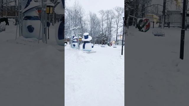 Архангельская область  Зимний ❄⛄ вечер город  Новодвинск 2-я Часть  #shorts #город #зима